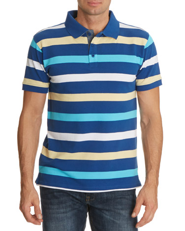 Block Stripe Polo T-Shirt